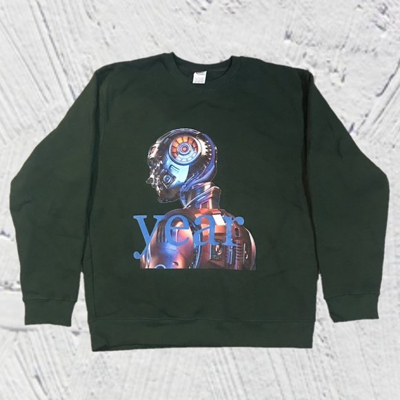 Android Robot Crewneck Sweater (Green/Blue) - Picture 1 of 3